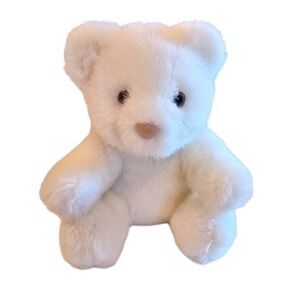 Vintage 1988 Applause BRAVO! SUGAR BABY White Teddy Bear Plush 8" Rare 13912